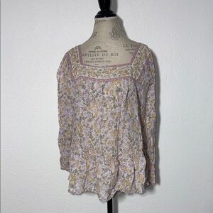 American Eagle Outfitters Floral Blouse - Pink and Yellow